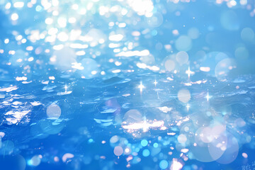 青い水面の背景素材（海・波・川）