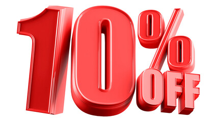 10 Percent Off Sale Red Number Promotion Sign