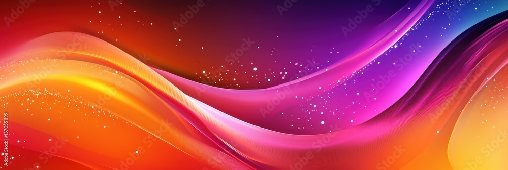 Poster Vibrant abstract background flowing with fresh groceries and smooth liquid gradients in dynamic colors Generative AI