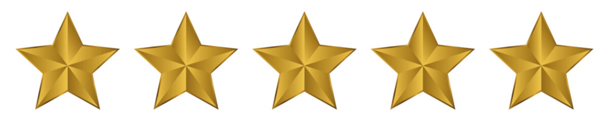 五角形の金色に光る５つ星05