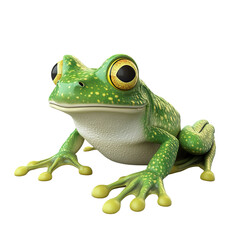 Obraz premium Realistic Frog with Detailed Textured Skin and Crouching Pose