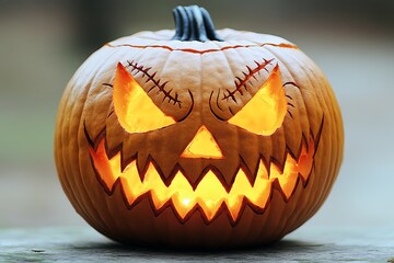 Halloween Pumpkin Carving Outdoors