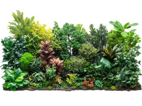 Miniature Forest Scene with Coniferous Trees