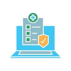 Clinical medical protocols black line icon.