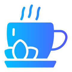 herbal tea gradient icon