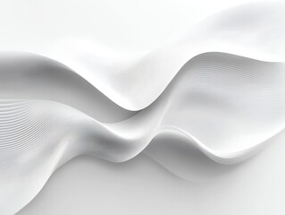Abstract white wave flowing lines design, smooth and elegant background