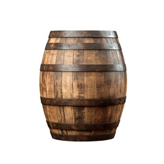 Classic Wooden Barrel with Metal Hoops