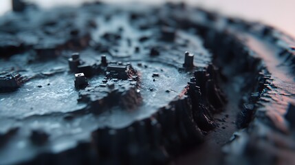 Abstract Dark Cityscape Miniature Terrain Landscape