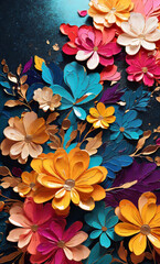 floral background with flowers