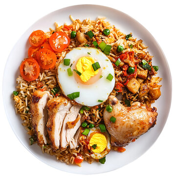 "Egg Biryani | Fragrant Basmati Rice with Masala Roasted Eggs & Spices &ndash; Served with Yogurt. Mughlai biryani, egg pulao, egg masala rice, biryani with yogurt, raita side dish, authentic birya









