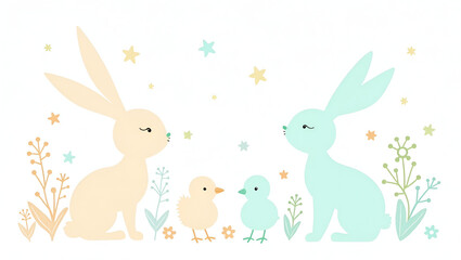 Title: A Whimsical Collection of Easter-Themed Vector Silhouettes

