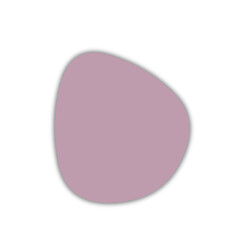 紫の豆型変形図形　アウトライン入りフレーム