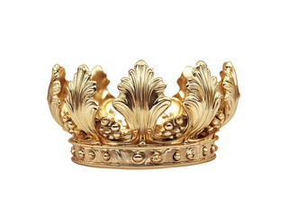 Fototapeta premium Ornate Golden Crown with Intricate Leaf-Like Patterns