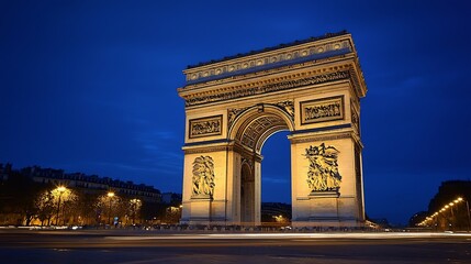 Fototapeta premium Iconic Parisian landmark at twilight