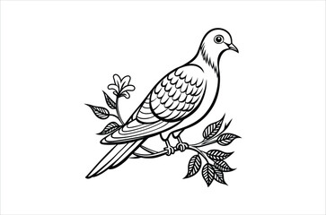 dove vector,  icon vector illustration, dove silhouette of a dove isolated on a white background, eps, png, svg, vector,