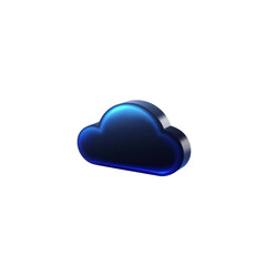 Obraz premium A glowing blue cloud shape radiates a soft light, floating against a clear space, creating a dreamy and ethereal effect.