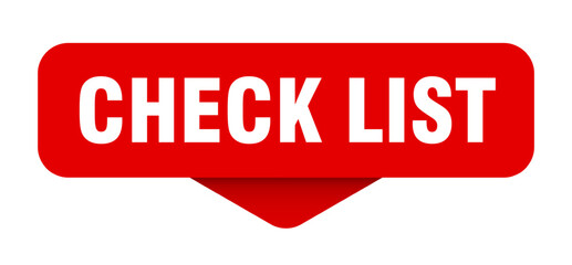 check list sticker. check list sign on transparent background