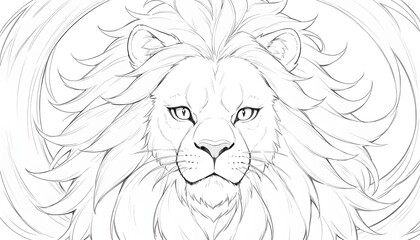 Obraz premium lion vector illustration