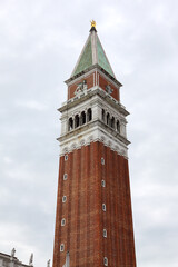Campanile bell tower at St Mark's Square.Venice