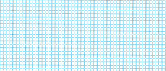 White note book sheet with blue grid square shapes