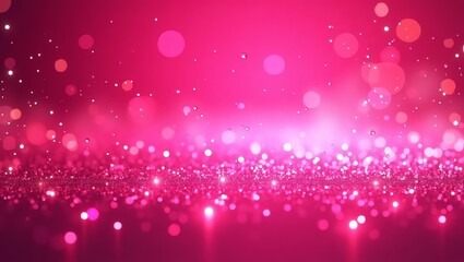 Obraz premium A glamorous pink background with shimmering glitter and glowing bokeh effects