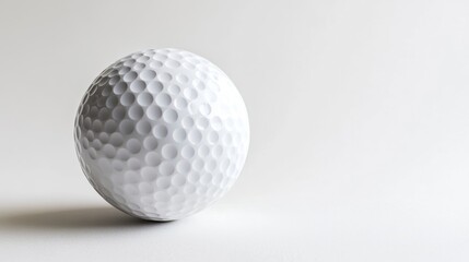 Isolated Golf Ball on White Background - Sport Equipment Close-up