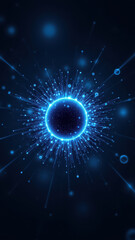 Digital representation of Nicotinamide Adenine Dinucleotide (NAD+) molecules with a dark blue background and light grey gradient.
