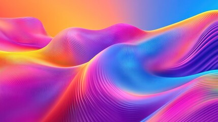 Obraz premium Vibrant Abstract Landscape: A Symphony of Colors