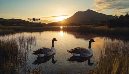 Automated drone monitoring enhances goose care, showcasing the future of Innovation in Agriculture.