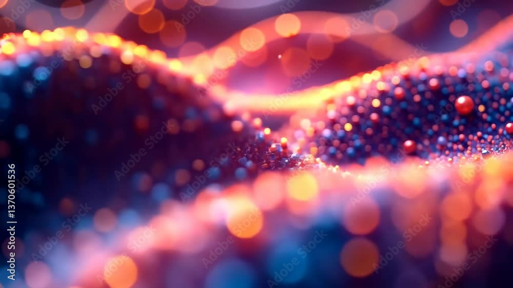 Poster Mesmerizing Flow of Glimmering Spheres in Motion A Captivating Visual Spectacle