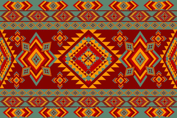Abstract geometric ethnic pattern design. Aztec fabric carpet mandala ornaments ethnic textile decorations wallpaper. Tribal boho native turkey ethnic traditional embroidery vector background