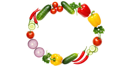 Isolated Vegetable Wreath
