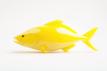 Vivid yellow fish figurine