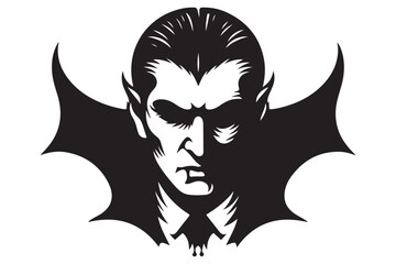 Dracula Vampire Vector Art Dark Silhouette Illustration for Halloween