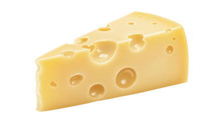 Isolated Piece of Cheese