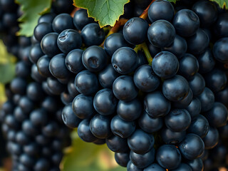 Fototapeta premium Black grapes rich of vitamins 