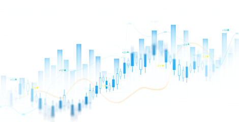 Transparent or png stock market investment trading graph growth.Trade business analytics graph and financial chart.	