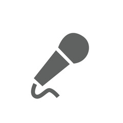 microphone on white background vector illustration icon