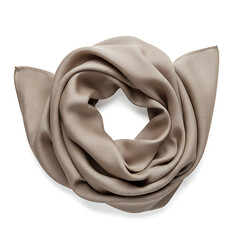 Luxurious Taupe Silk Scarf Elegant Accessory for Women