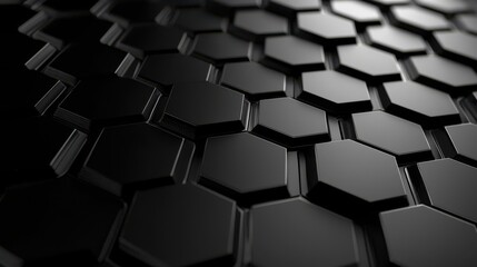 Fototapeta premium Black honeycomb background.
