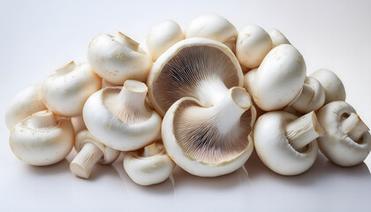 Gourmet White Mushrooms with Soft Lighting