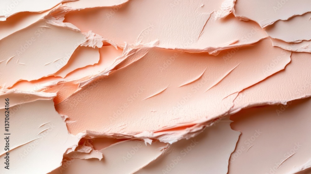 Leinwandbilder Close up of abstract textured surface with pastel color tones, with multiple layers and light effect. Ideal for cosmetic or artistic backgrounds