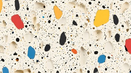 Abstract Terrazzo Texture Background Colorful Stone