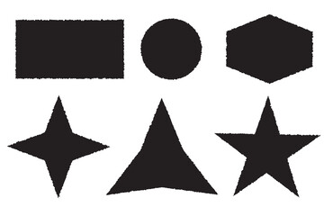 Black torn paper pieces with different cuts shape on white background. Torn Paper Texture Set. vector illustration.
