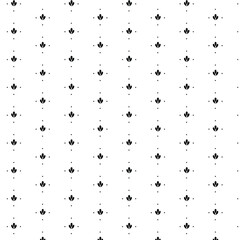 Black Floral Seamless Pattern On An Isolated White Background