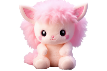 Cute Pink Unicorn on transparent background