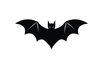 Fototapeta premium Silhouette art illustration design of a bat flying with its wings spread wide.eps