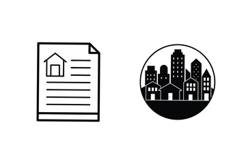 Real Estate Document Cityscape, Property, Home Ownership Contract