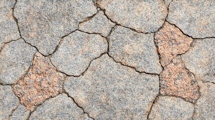 Obraz premium Cracked Granite Stone Texture Background Seamless Pattern