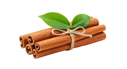 Isolated Cinnamon Sticks Bundle